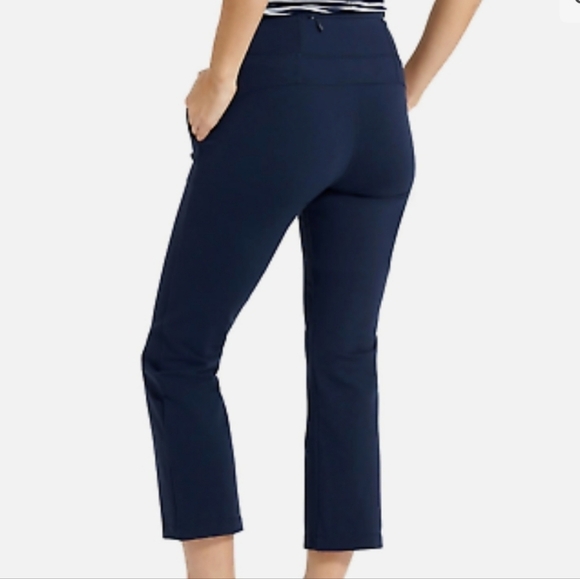 Athleta Navy Metro Crop Kick Flare Pant XXS - Picture 2 of 9